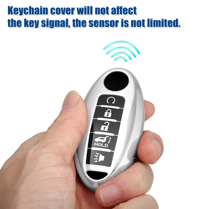 X AUTOHAUX TPU Key Fob Cover Fit for Infiniti QX80
