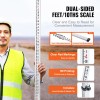 25-Foot Aluminum Grade Rod 6 Sections Telescopic 1/10ft Double-Sided Scale