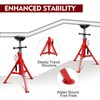 DEXSO Pipe Stand with 2-Ball Transfer V-Head & Adjustable Height