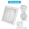 PATIKIL 5" Wall Vent, ABS Gable Vent Grille Louvered Square