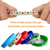 Virtue morals 60 Pieces Christmas Silicone Bracelets Rubber Wristbands 15