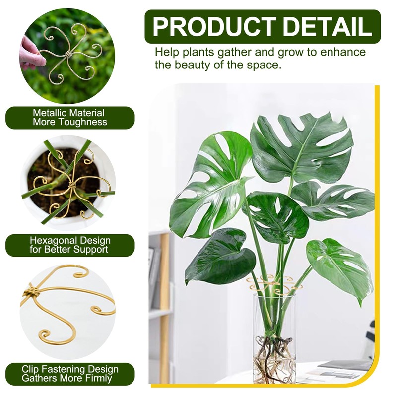 Monstera Plant Support, Durable Iron Plant Stem Supports, Plant Stabilizer