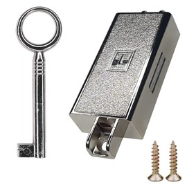 cyclingcolors Cabinet Lock with Key Chrome-Plated Furniture Wardrobe Cupboard Drawer Cabinet Door Catch, Right