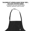 Babish 100% Cotton Kitchen Apron w/Roomy Front Pocket and Adjustable