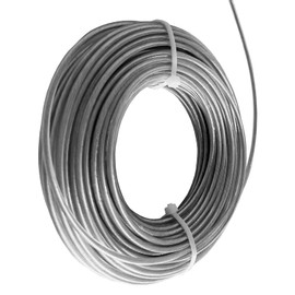 DY.2ten Heavy Duty Nylon - Steel Grass Trimmer Line 0.095in 49.2ft Round Replacement Strimmer String Line, Strimmer Wire Rope Cord for Park Garden Yard