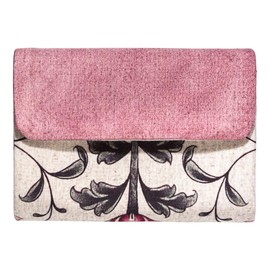 East West Souk Portable Sejadah Prayer Mat – Velvet, Linen, and Chenille with Compact Storage (Rose Blooming Damask)