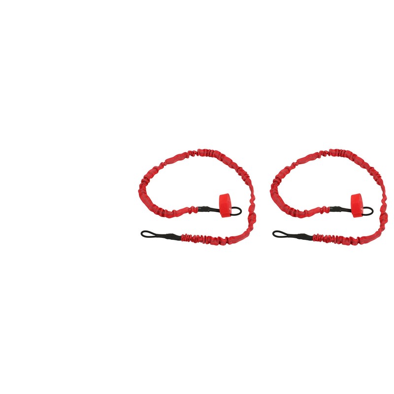 2Pcs Kayak Paddle Leash Nylon Rubber Corrosion Resistant Stretchable Anti