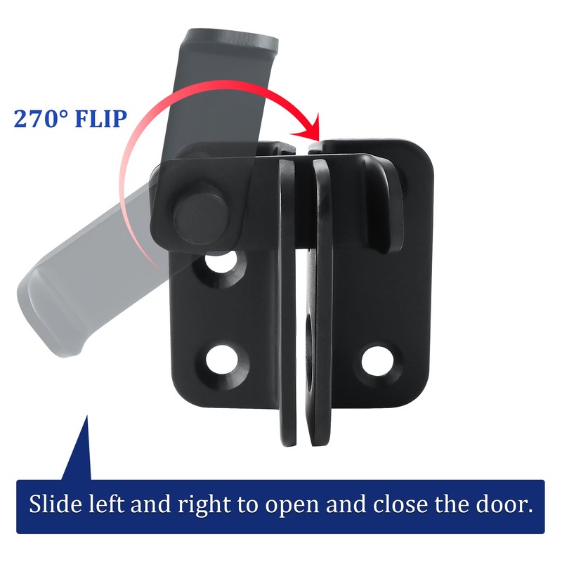 SAYAYO EMST3005-B Stainless Steel Door Bolt with Padlock Small Lockable