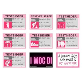 100 x Pink Version Test Winner Malle Sticker Set/Malle Sticker Set/Festival Sticker/Party Sticker/Sauf Sticker/Mallorca