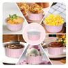 100 Pcs Aluminum Foil Baking Cups with Lids,5 oz Disposable