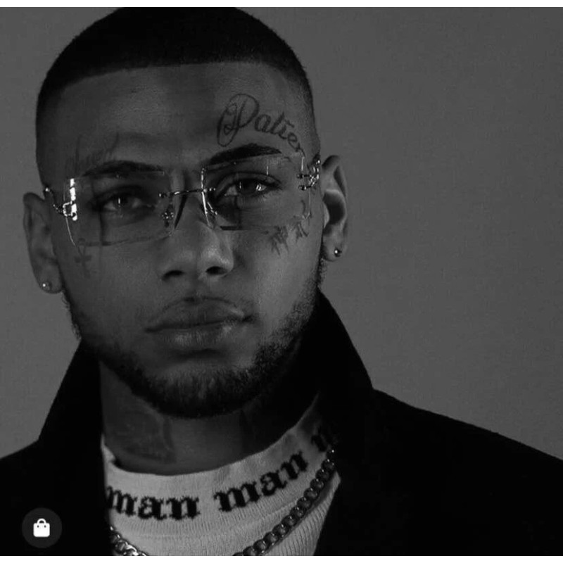 Fashion Men's Rimless Vintage Retro Rectangle Silver Clear Lens Fashion