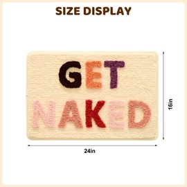 ELLECILA Get Naked Bath Mat, Doormat, Non-Slip Door Mat, Microfibre Bathroom Mat, Bathtub Shower Rugs, Bath Rug for Bath Decoration Soft Microfibre Bathroom Rug(Colorful, 40 x 60 cm)
