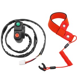 M MATI 13151-3722 92072-3809 Start Stop Switch & Safety Tether Lanyard for Kawasaki JT900 JT1100 JT1200 JT1500 900STX 900STS 1100STX 1200STX-R STX-12F STX-15F Ultra 250X/260X/260LX/LX STX160