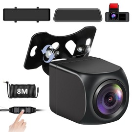 Rückfahrkamera für Spiegel Dash Cam Rückfahrkamera Auto 4 Pin 2.5mm AV-in Port Unterstützt AHD 1080P/720P/NTSC/PAL/CVI/TVI Modelle für Auto,Wohnmobil,SUV,Pickup,12V-24V