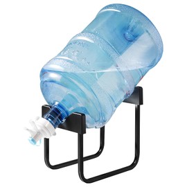 KMQRDZi 1 x Water Bottle Rack, 3-5 Gallon Water Jug Stand and 1 Dispenser Valves, Non-Slip Drinking Water Cooler Rack, Water Jug Holder, Suitable for Office, Kitchen, Living Room