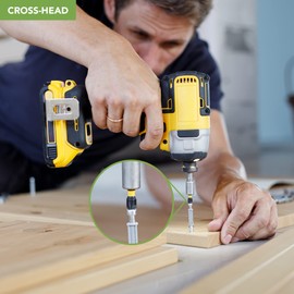 BLOSTM Impact Driver Bit Set - 44pcs Shock-Resistant Steel Impact Screwdriver Bit Set with Retracting Impact Driver Bits Holder, 1/4” Hex Shank Bits & Nut Drivers - includes Compact Storage Case