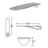 RustyVioum Wall-Mounted Ironing Board with 160 ° Swivel Function, 39"x12"