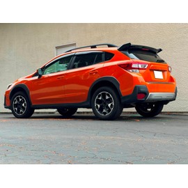 IKON MOTORSPORTS, Rear Window Roof Spoiler Compatible with 2018-2023 Subaru Crosstrek 2017-2023 Impreza Hatchback, IKON Style Carbon Fiber Print ABS Plastic Add On Top Roofline Windshield Visor Wing