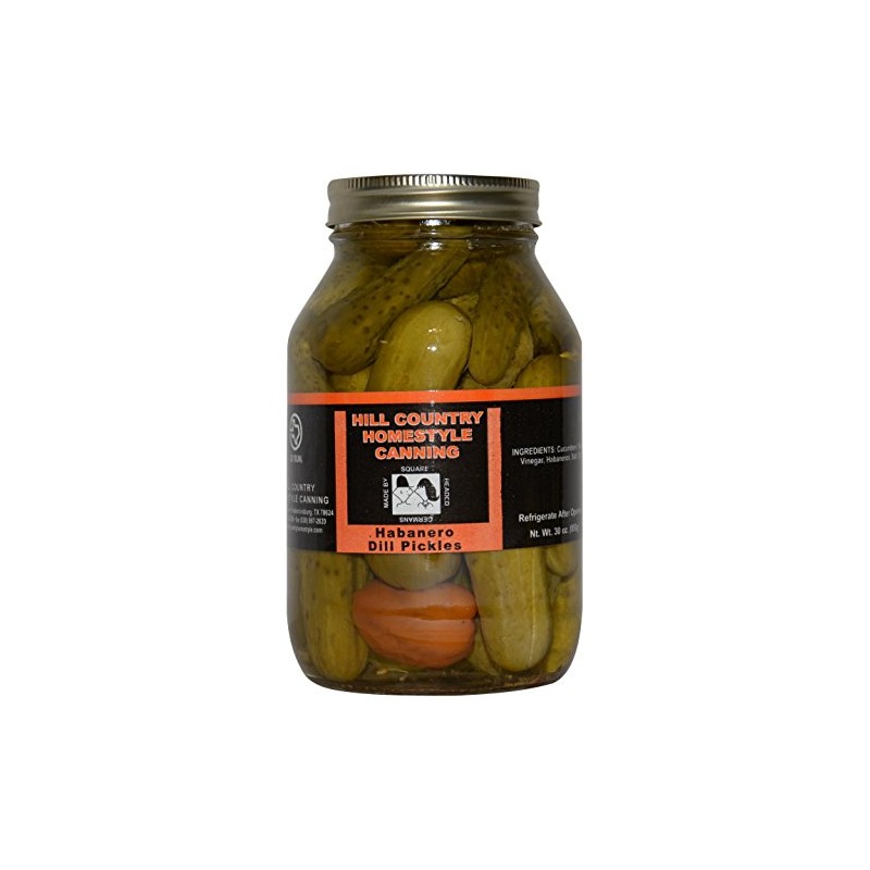Texas Hill Country Habanero Dill Pickles 32 oz