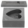 Operitacx Graphite Ingot Mold, Cross Heart Graphite Molds for Casting