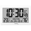 Technoline WS 8016 Modern, Digital, Radio-Controlled Wall Clock with Temperature