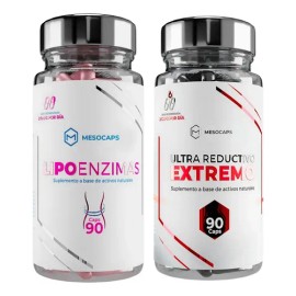Kit Suplemento Ultra Reductivo Extremo + Lipoenzimas 90 Cáps Sabor Sin Sabor