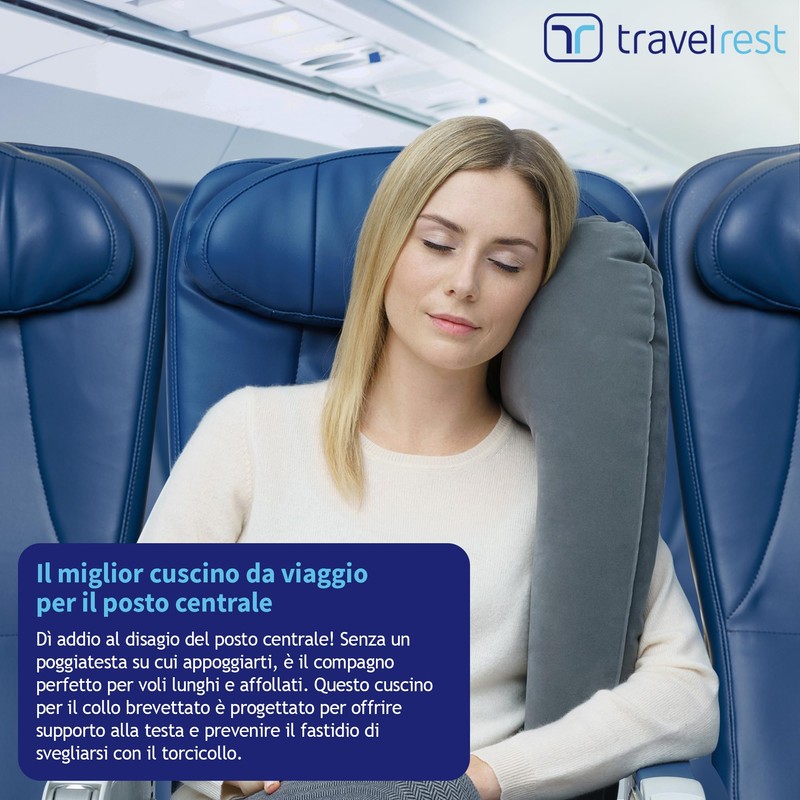 Travelrest Ultimate Travel Pillow for Neck and Body, Airplane and