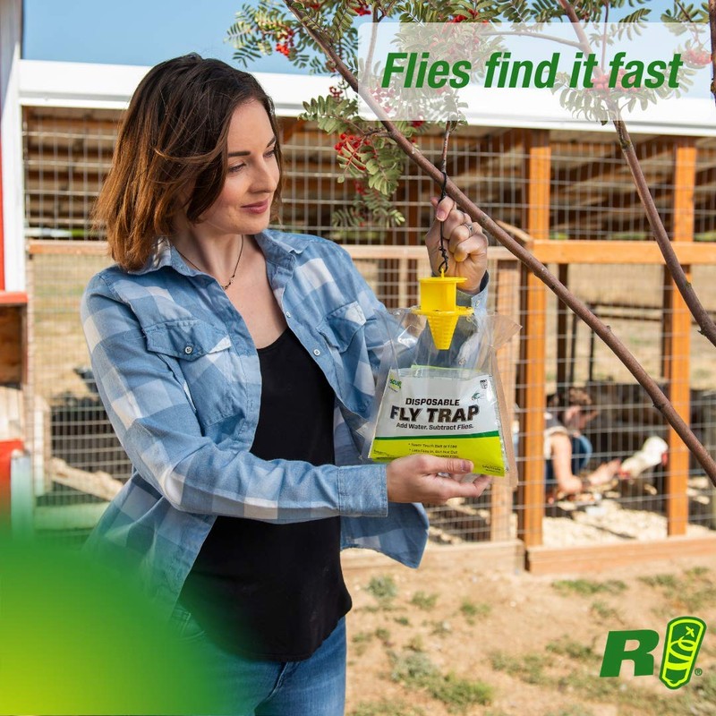 RESCUE! Outdoor Disposable Hanging Fly Trap - 8 Traps