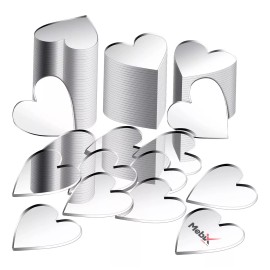 Mebix TRD 100pz Pegatinas De Acrílico Corazones Decorativos 10cm
