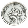 Christopherus, patron saint of travellers [inscription "Komm gut heim"] Diameter
