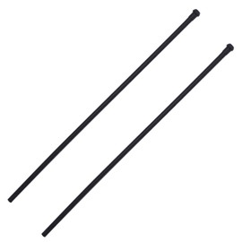 Westbrass D120-2-62 3/8" x 20" Brass Bullnose Faucet Riser Supply Line, Matte Black (2-Pack)