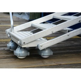 East Coast Marine Designs EZ Stair Roller Wheel Marine Yacht Boarding Ladder Sea Stair (1) Light Caster