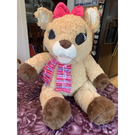 Dan Dee Extra Large 28" Clarice Rudolph The Red Nosed Reindeer Soft Stuffed Plush Pillow