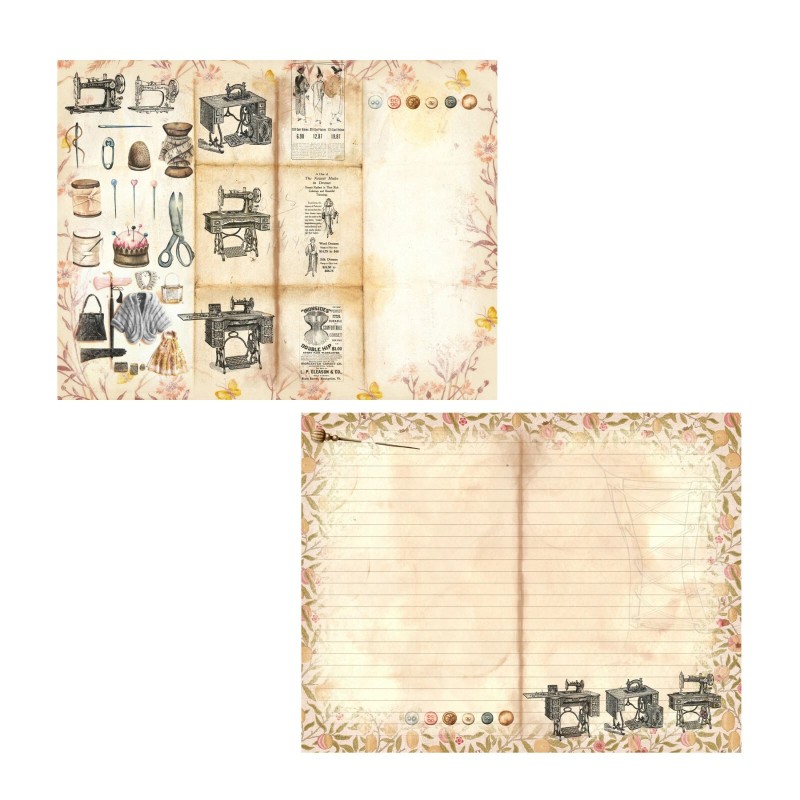 EZscrapbooks Vintage Sewing Journal Pages - EZ Journal - 7377