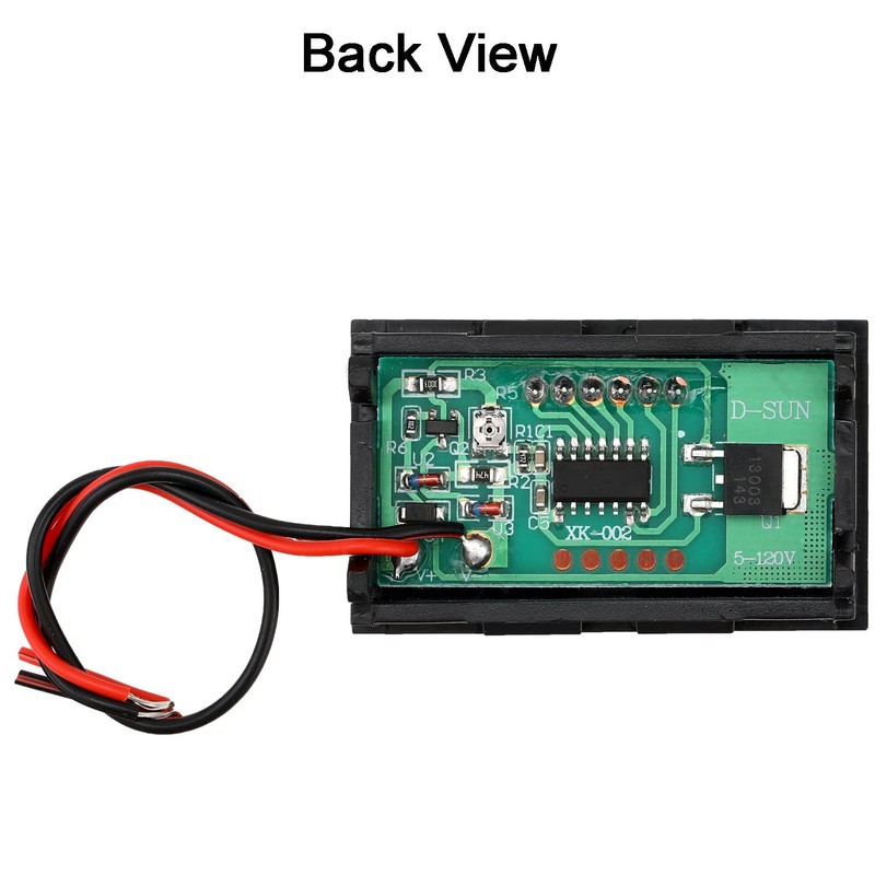 Greluma Pack of 2 DC 5V-120V Digital Voltage Display, 0.56