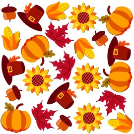 24 Pcs Fall Refrigerator Magnets Fall Theme Car Decals Holidays Magnetic Stickers Pumpkin Autumn Leaves Acorn Decoration Autumn Harvest Decoration Fall Theme Thanksgiving Decoration