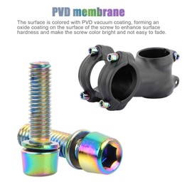 Pack of 12 M5 x 18 mm Bicycle Stem Screws, Bicycle Stem Bolts with Washers, Cone Head Screw Bicycle Shaft Screws, Bicycle Cone Screws for Mountain Bike (Silver)