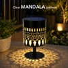 Neoglint 2 Pack Solar Mandala Fence Lights, Decorative Metal Solar