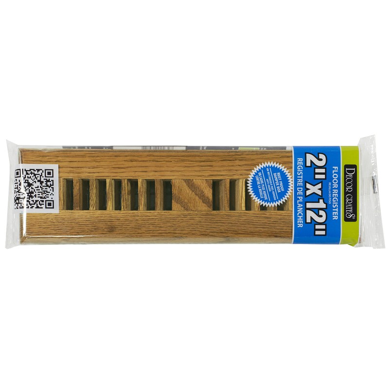 Decor Grates WL212-M 2-Inch by 12-Inch Wood Louver Floor Register,