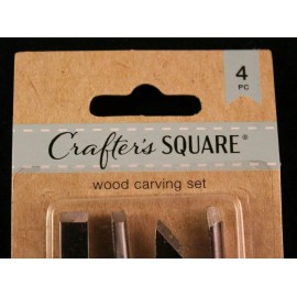 Crafter's Square - Wood Carving Set - 4 PC - Flat/Engraving