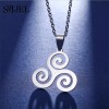 TENDER LIHOME Collar Dije Trisquel Celta Vikingo Triskele Triple Espiral