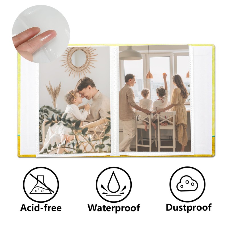 Hiwhy Small Photo Album 15x10 CM (6x4 Inch) 50 Pockets,