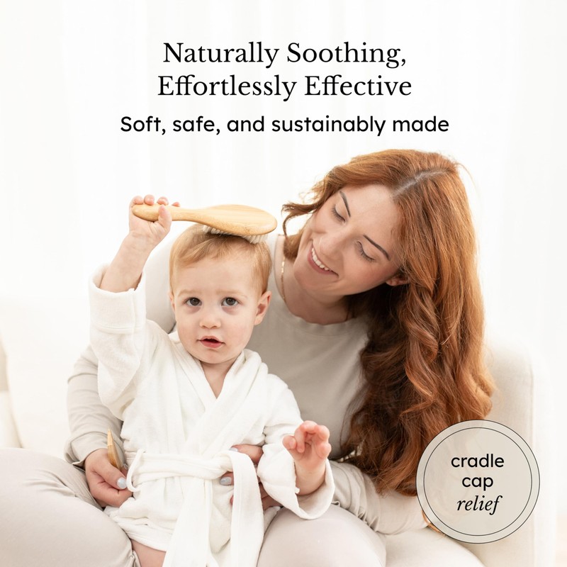 Kyte Baby Cradle Cap Brush Made with Natural Goat Hair