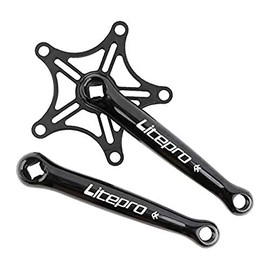 London Craftwork Crankarm Set For BROMPTON Crankset Lightweight in BLACK For Dahon Birdy Bikes