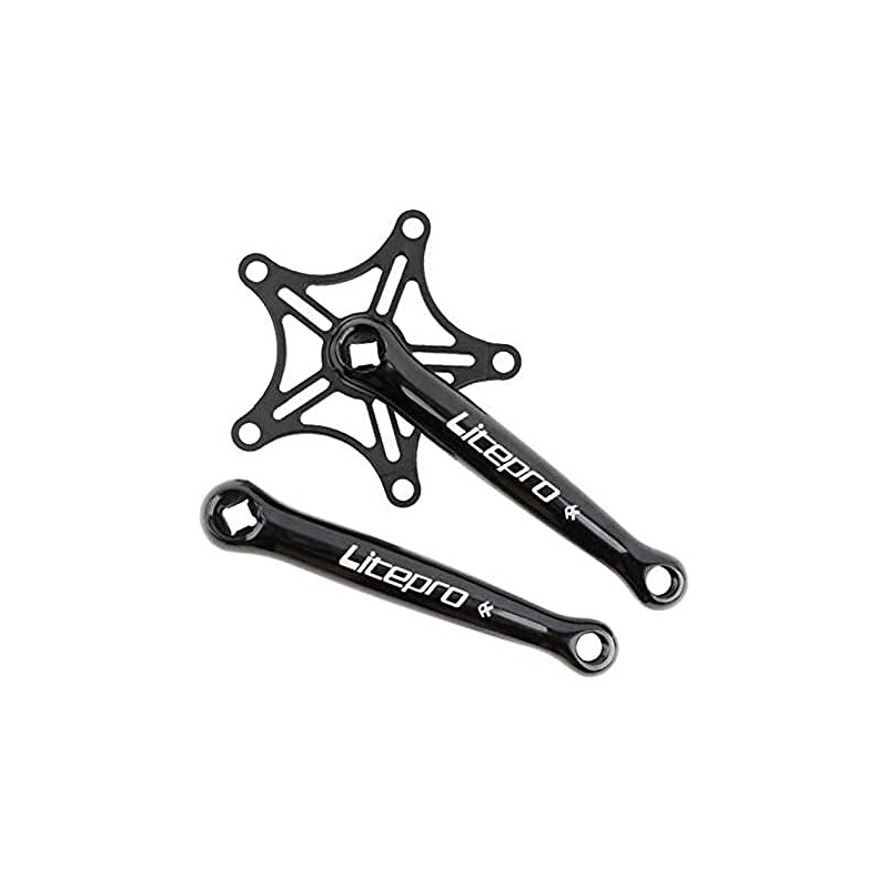 London Craftwork Crankarm Set For BROMPTON Crankset Lightweight in BLACK