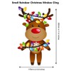 Happy Christmas Reindeer High Quality Double-Sided Static Cling Window Sticker