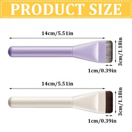 MIRKUZI Gesichtspinsel 2 Stück Make-up-Pinsel, flacher Foundation-Concealer-Pinsel, ultradünner Foundation-Pinsel, Foundation-Pinsel, Make-up-Concealer-Pinsel, Geschenk für Mädchen, Frauen