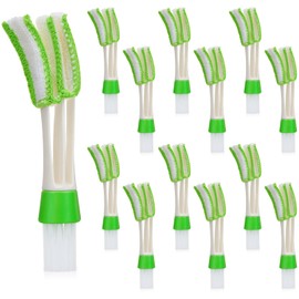 Reallnaive 12 Pcs Blind Cleaner Duster Tool Window Cleaner Duster Brush Tools for Vertical Blinds Air Conditioner Dust Ceiling Fans Collector