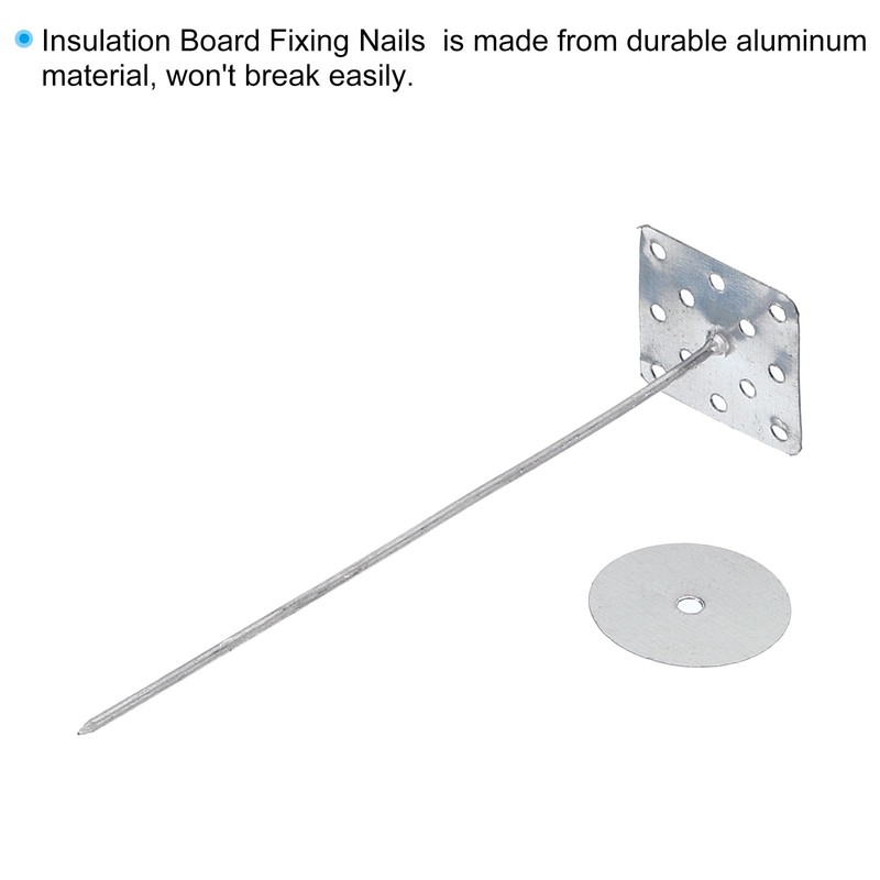 PATIKIL 4 Inch Perforated Insulation Pins with Round Washers, 50