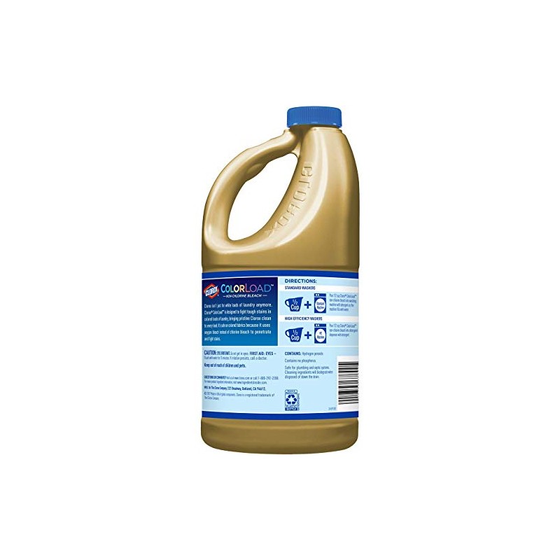 Clorox ColorLoad Non-Chlorine Bleach, 60 Ounce Bottle, Pack of 2,